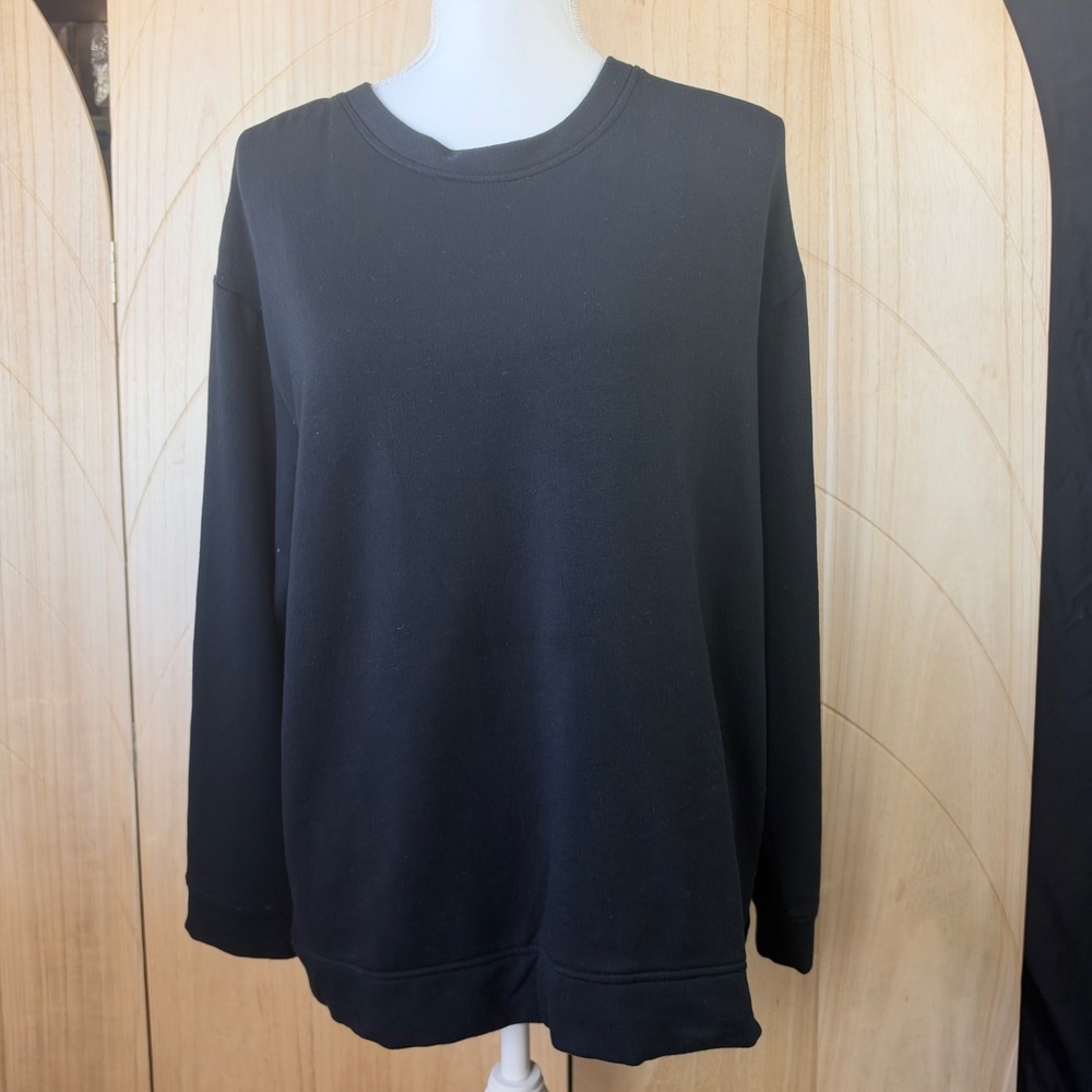 Orvis Sweatshirt Large Black Modal Blend Crew Neck Casual Minimalist Gorpcore